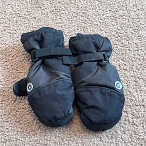 George Kids Black Mittens